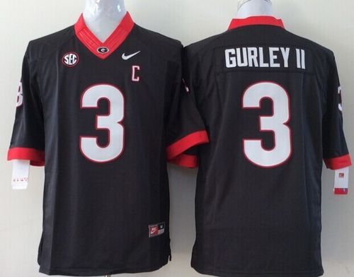 Bulldogs #3 Todd Gurley II Black Stitched Youth NCAA Jersey - Click Image to Close